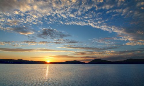 Máchovo jezero - západ slunce